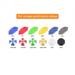 branded Triple folding RPET umbrella - auto open and close, from our range of promotional Custom Made Umbrellas