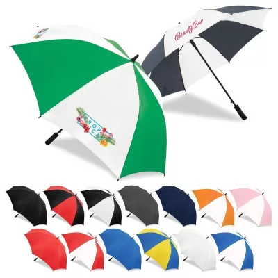 branded Umbra - Gusto Wind Resistant Golf Umbrella, from our range of promotional Golf Umbrellas