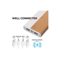 branded Norfolk Wireless Eco Power Bank - 10,000 mAh, from our range of promotional Power Banks