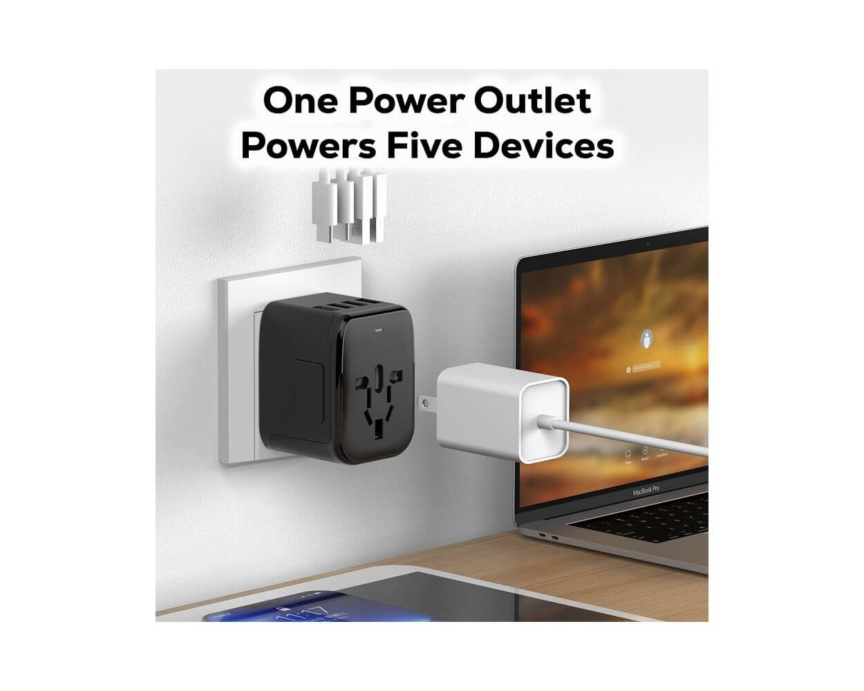 branded Fondi 20W QC and PD Travel Adaptor (2A2C), from our range of promotional Phone & Tablet Chargers