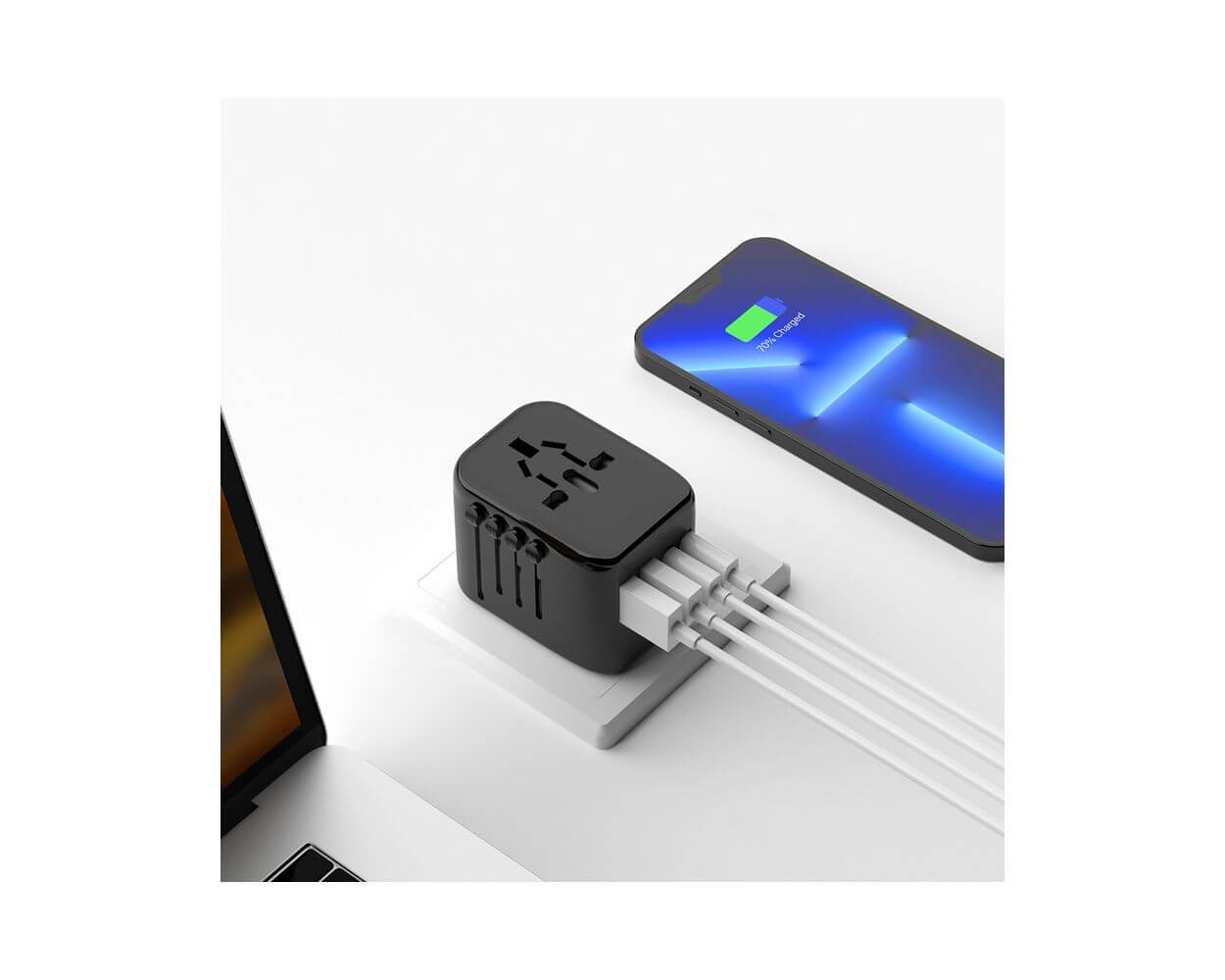 branded Fondi 20W QC and PD Travel Adaptor (2A2C), from our range of promotional Phone & Tablet Chargers