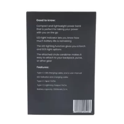 branded Thorfinn 2,000mAh Mini Power Bank, from our range of promotional Power Banks