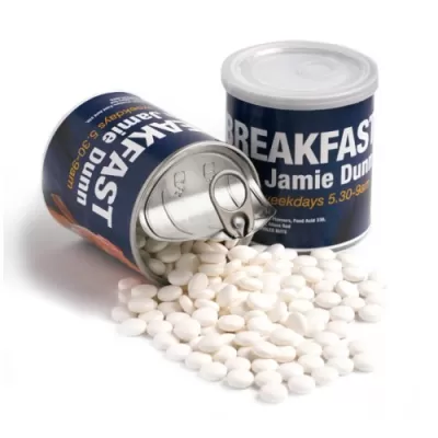 branded 200g Chewy Mints Packed in Pull Cans, from our range of promotional Branded Mints