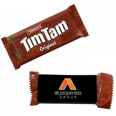 branded 18g TimTam Biscuit Packed in Printed Sleeve, from our range of promotional Biscuits & Cookies