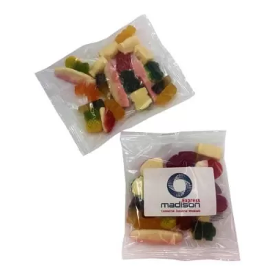 branded 100g Allens Retro Party Mix Bulk Pack Packed in Cello Bags, from our range of promotional Lollies & Sweets