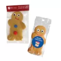branded 50g Gingerbread Man Cookie Packed in Cello Bags, from our range of promotional Biscuits &amp; Cookies