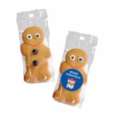 branded 50g Gingerbread Man Cookie Packed in Cello Bags, from our range of promotional Biscuits & Cookies