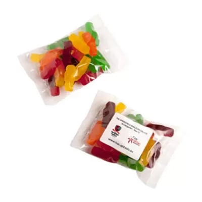 branded 100g Jelly Bean Babies Bulk Pack Packed in Cello Bags, from our range of promotional Promotional Jelly Beans
