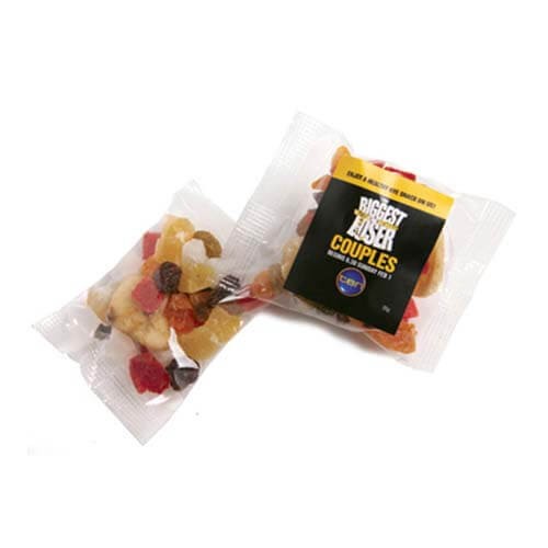 branded 20g Dried Fruit Mix Bulk Pack Packed in Cello Bags, from our range of promotional Branded Snacks