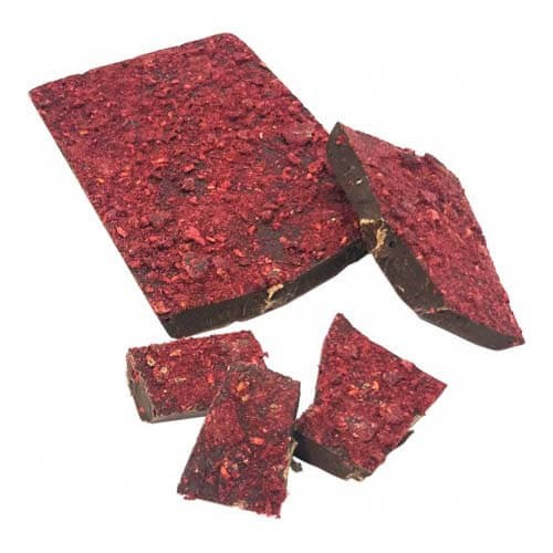 branded 100g Premium White Chocolate Freeze Dried Raspberries Bar Packed in Cello Bags, from our range of promotional Chocola...