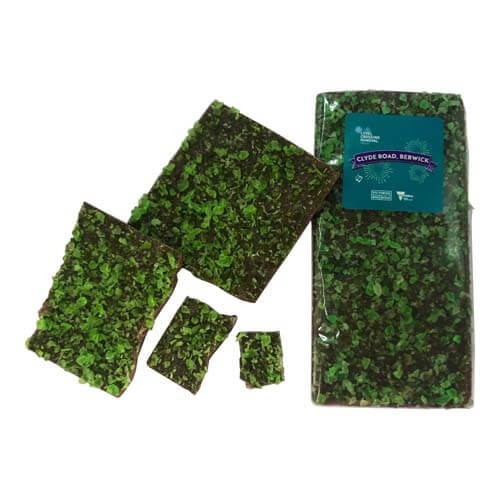 branded 100g Premium Milk Chocolate Peppermint Crystal Bar Packed in Cello Bags, from our range of promotional Chocolate Bars...