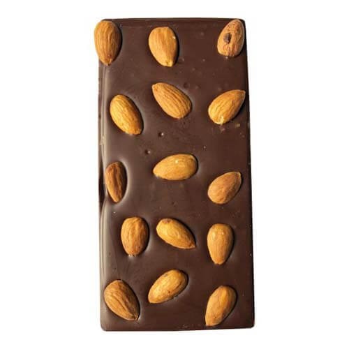 branded 100g Premium Dark Chocolate Almond Bar Packed in Cello Bags, from our range of promotional Chocolate Bars &amp; Boxes