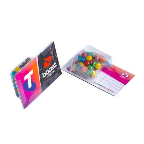 branded 14g Mini M&amp;Ms Packed in Small Biz Card, from our range of promotional M&amp;M's