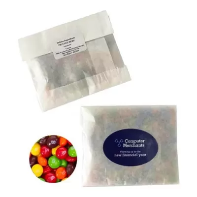 branded 50g Skittles Packed in Kraft Paper Bag, from our range of promotional Lollies & Sweets