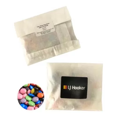 branded 50g Chocolate Beans Packed in Kraft Paper Bag, from our range of promotional Branded Chocolates