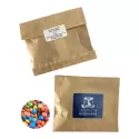 branded 50g M&amp;Ms Packed in Kraft Paper Bag, from our range of promotional M&amp;M's
