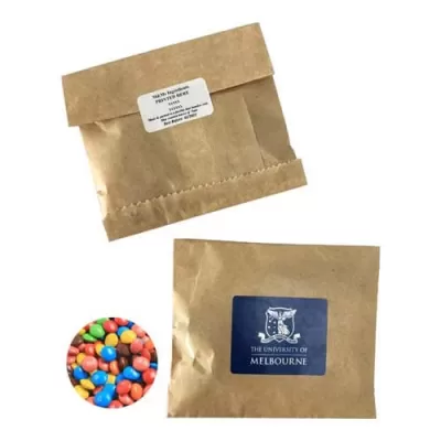 branded 50g M&Ms Packed in Kraft Paper Bag, from our range of promotional M&M's