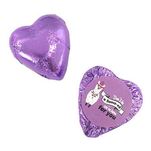 branded 7g Chocolate Heart Wrapped Packed in Foil - Australian made, from our range of promotional Branded Chocolates