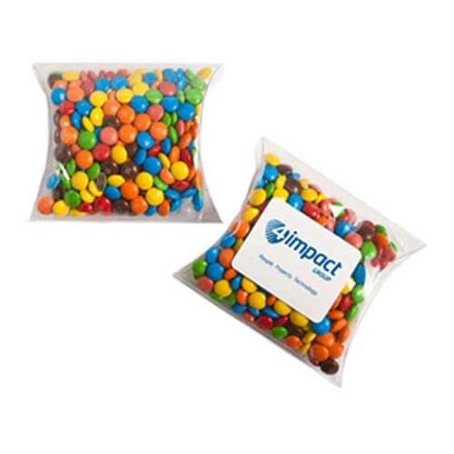 branded 100g M&Ms Individually Wrapped Packed in Pillow Packs, from our range of promotional M&M's