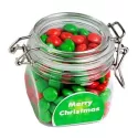 branded 130g Christmas Chewy Fruits Packed in Glass Clip Lock Jars, from our range of promotional Lollies &amp; Sweets