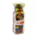 branded 220g Chocolate Beans Packed in Tall Glass Jars, from our range of promotional Branded Chocolates