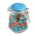 branded 80g Jelly Beans Packed in Glass Clip Lock Jars, from our range of promotional Promotional Jelly Beans