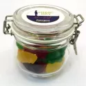 branded 120g Jelly Bean Babies Packed in Small Clip Lock Jars, from our range of promotional Promotional Jelly Beans