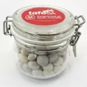 branded 130g Mints Packed in Small Clip Lock Jars, from our range of promotional Branded Mints
