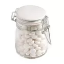 branded 160g Mints Packed in Glass Clip Lock Jars, from our range of promotional Branded Mints
