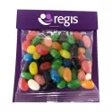 branded 50g Jelly Beans Packed in Headboard Sleeve, from our range of promotional Promotional Jelly Beans