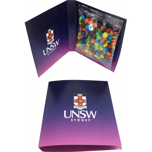 branded 50g M&Ms Packed in Gift Cards Sleeve, from our range of promotional M&M's