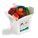 branded 100g Mixed Lollies Packed in White Cardboard Noodle Boxes, from our range of promotional Lollies &amp; Sweets