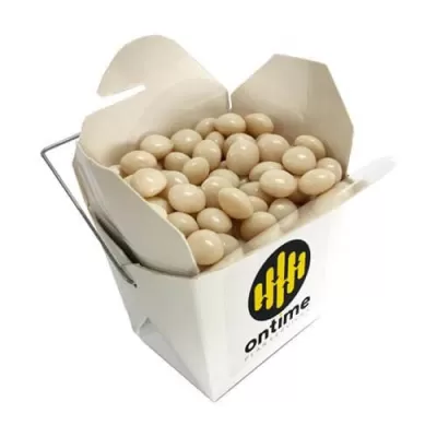 branded 100g Chewy Mints Packed in White Cardboard Noodle Boxes, from our range of promotional Branded Mints