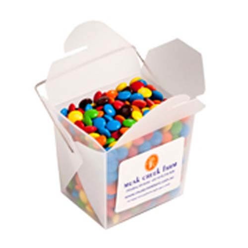 branded 100g M&Ms Packed in Frosted Noodle Boxes, from our range of promotional M&M's