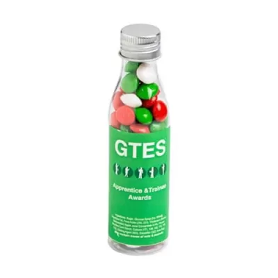 branded 100g Christmas Chewy Fruits Packed in Soda Bottles, from our range of promotional Lollies & Sweets