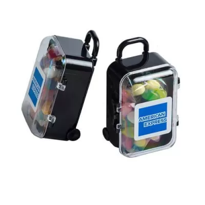 branded 50g Jelly Belly, Jelly Beans Packed in Carry-On Case, from our range of promotional Promotional Jelly Beans