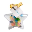 branded 50g Jelly Beans Packed in Acrylic Stars, from our range of promotional Promotional Jelly Beans