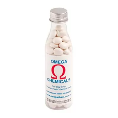 branded 100g Chewy Mints Packed in Soda Bottles, from our range of promotional Branded Mints