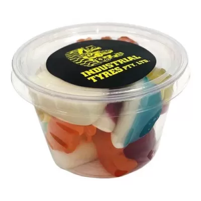 branded 100g Christmas Mixed Lollies Packed in Tubs, from our range of promotional Lollies & Sweets