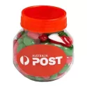 branded 170g Christmas Jelly Beans Packed in Plastic Bottles, from our range of promotional Promotional Jelly Beans