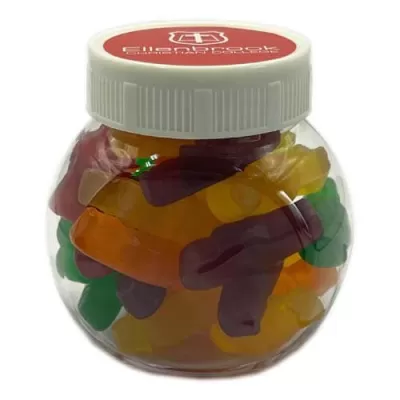 branded 135g Jelly Bean Babies Packed in Plastic Bottles, from our range of promotional Promotional Jelly Beans