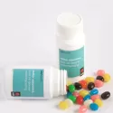 branded 120g Jelly Beans Packed in Pill Bottles, from our range of promotional Promotional Jelly Beans