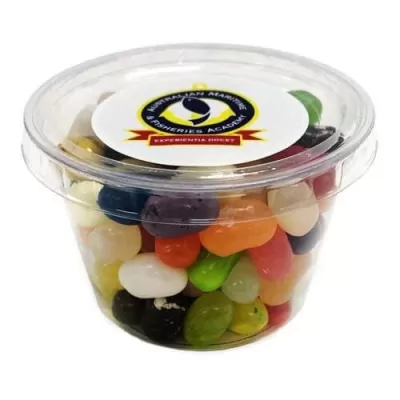 branded 80g Jelly Belly, Jelly Beans Packed in Big Tubs, from our range of promotional Promotional Jelly Beans