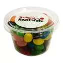 branded 80g Jelly Beans Packed in Big Tubs, from our range of promotional Promotional Jelly Beans