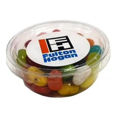 branded 50g Jelly Belly, Jelly Beans Packed in Small Tubs, from our range of promotional Promotional Jelly Beans