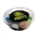 branded 50g Jelly Beans Packed in Small Tubs, from our range of promotional Promotional Jelly Beans