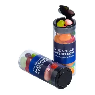 branded 35g Jelly Belly, Jelly Beans Packed in Flip Lid Tubes, from our range of promotional Promotional Jelly Beans