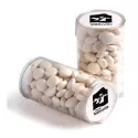 branded 100g Mints Packed in Pet Tubs, from our range of promotional Branded Mints