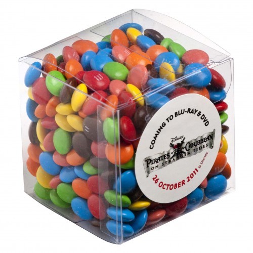 branded 110g M&amp;Ms Packed in Cubes, from our range of promotional M&amp;M's