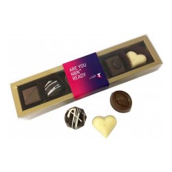 branded 6 Pack Asorted Pralines Packed in Gift Box, from our range of promotional Chocolate Bars & Boxes